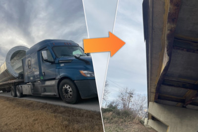 Over-Height Semi-Truck Load Smashes Six Bridges on One Road Trip