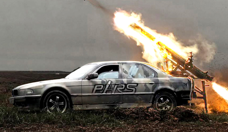 Ukraine Turns A BMW 7-Series Into A Luxury Russia-Fighting Rocket Launcher