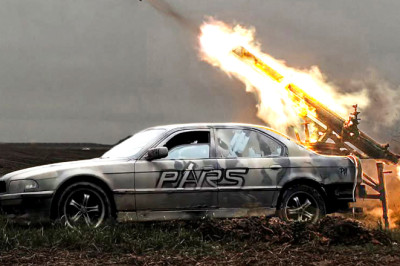 Ukraine Turns A BMW 7-Series Into A Luxury Russia-Fighting Rocket Launcher