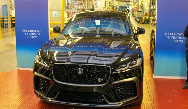 Last ever petrol Jaguar: Final F-Pace SUV rolled off the UK assembly line on Friday ahead of the brand's EV switch