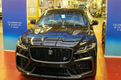 Last ever petrol Jaguar: Final F-Pace SUV rolled off the UK assembly line on Friday ahead of the brand's EV switch