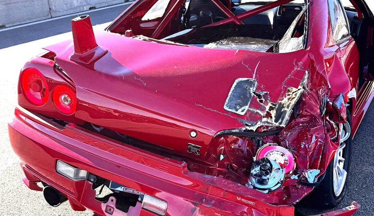 Forklift Crashes Into Two Nissan Skyline GT-Rs At Laguna Seca