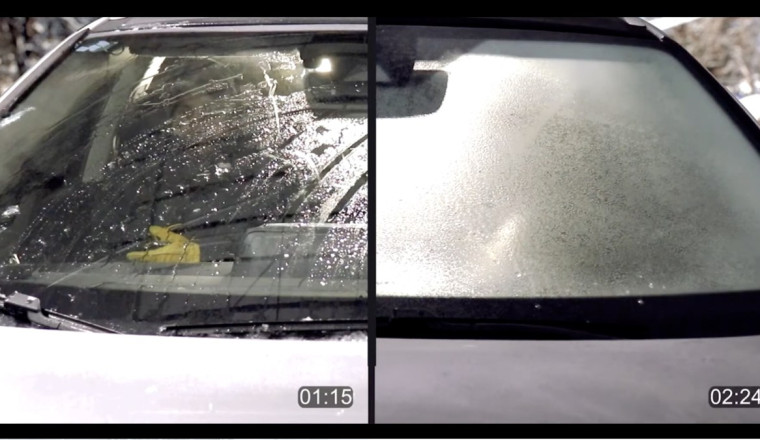 Watch This Futuristic Windshield Melt Ice Almost Instantly
