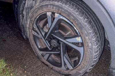 'Hidden' mega pothole leaves more than a dozen motorists stranded on motorway slip road in one night