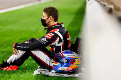 Grosjean reunited with helmet from 2020 Bahrain GP crash