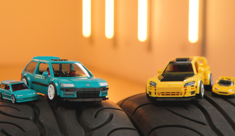 Mattel Brick Shop's New Honda Civic EF, S2000 Buildable 1:32-Scale Models Come With Matching Hot Wheels