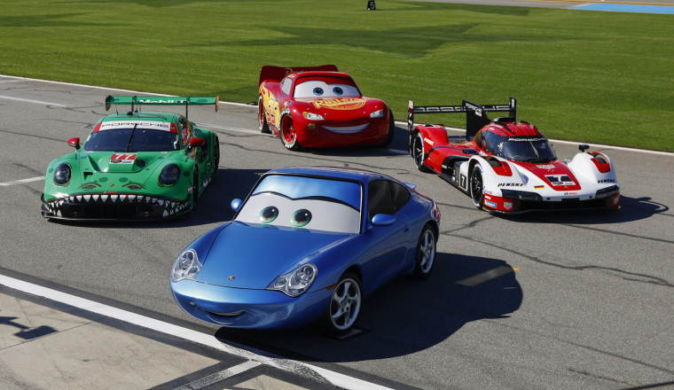 Porsche Celebrates 20 Years Of 'Cars' By Bringing Lightning McQueen And Sally Carrera To Daytona, Making Us Feel Ancient