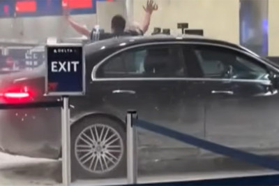 Mercedes Crashes Detroit Terminal, Misses Gate By About 300 Feet