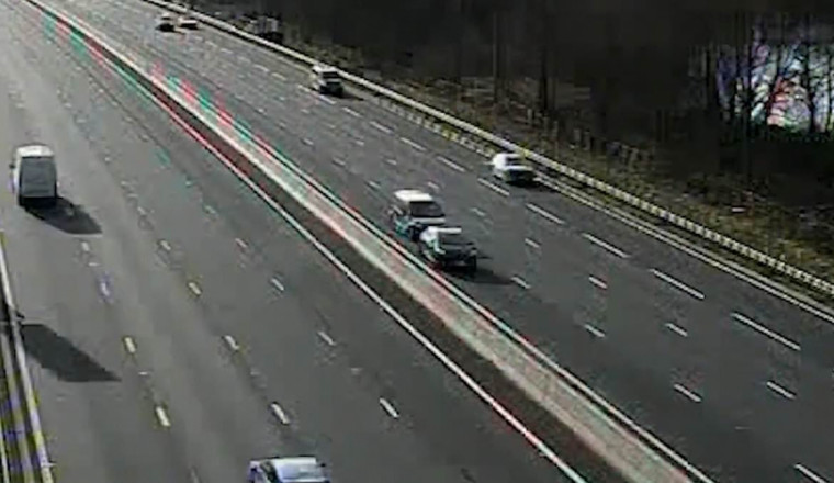 Moment van ploughed into back of broken down car in fast lane of 'dangerously defective' M4 smart motorway in 'high velocity' crash that killed grandmother