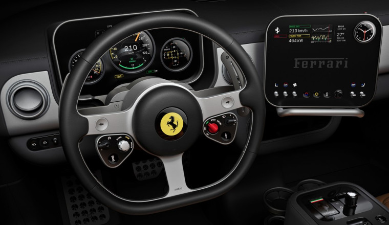 Electric Ferrari Luce’s Interior Revealed: When Apple Meets Ferrari