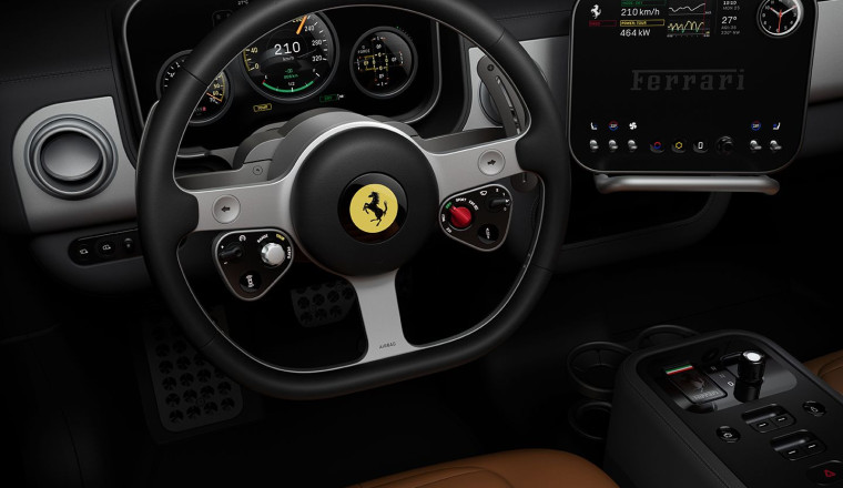 Ferrari confirms EV name, shows off interior