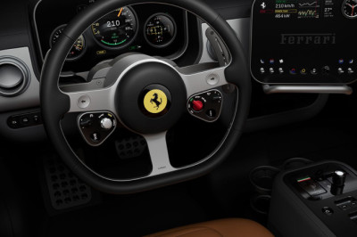 Ferrari confirms EV name, shows off interior