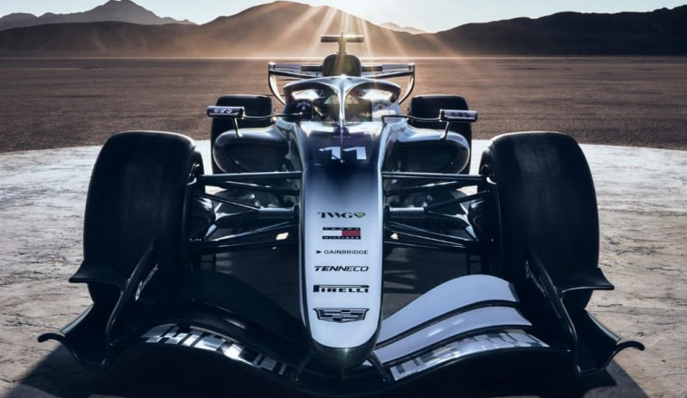 Cadillac's F1 2026 race livery unveiled in Super Bowl ad