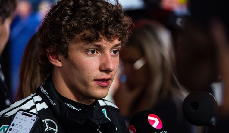 Mercedes' Antonelli unharmed after car crash