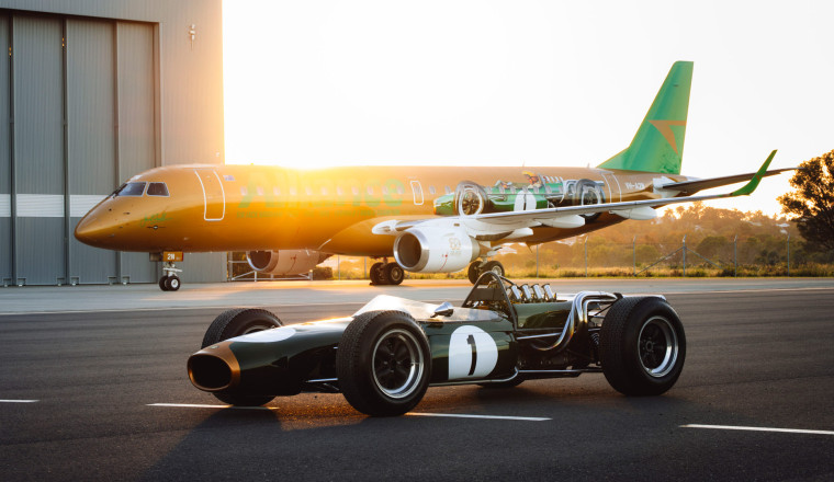 Australian airline celebrates the famous Brabham BT19 F1 car