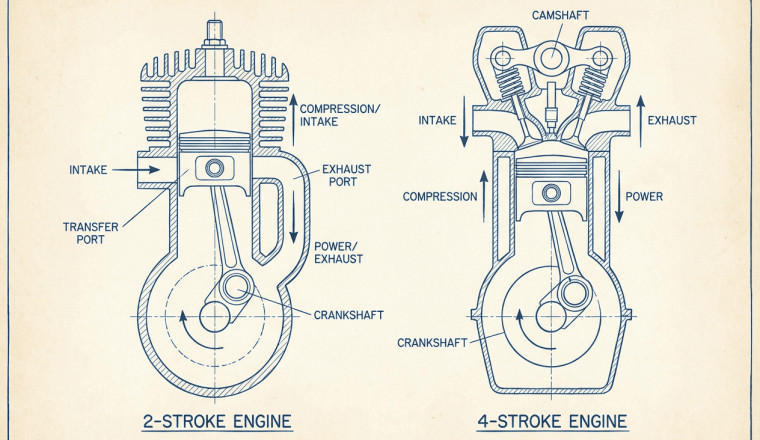 Four Strokes or Two: The Engineering Choice That Defines How Your Engine Works