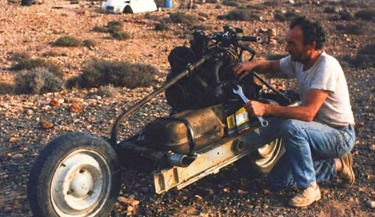 He Broke Down In The Sahara. Built A Motorcycle Out Of His Car. Got Fined!