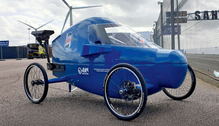 Jet-powered Bluebird soapbox targets new 100mph record