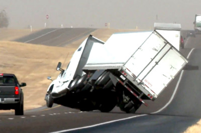 Texas Wind Wins Again, Tossing A Massive Semi Like A Toy