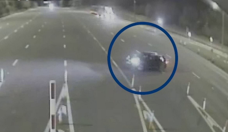 Moment reckless motorist performs U-turn and drives the wrong way down M6 to avoid paying £6.40 toll