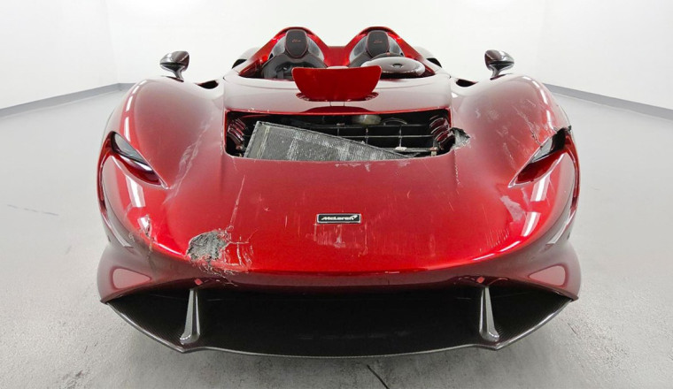 Lightly-Crashed $2M McLaren Elva Pops Up for Sale at Salvage Auction (UPDATE)