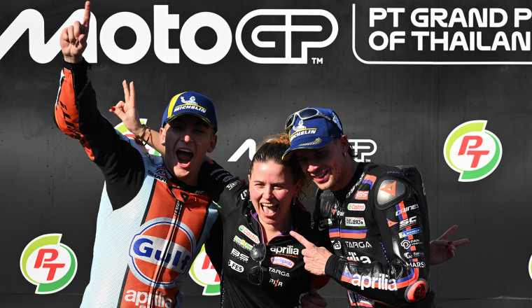 Arise, Aprilia: a record-breaking weekend unfolds for Noale in Thailand