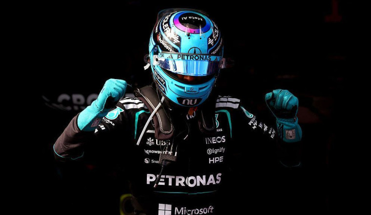 Dominant Russell wins in Aus as Merc dominate