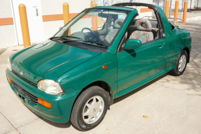 Green Over Confetti Print Might Be The Ideal Spec, And This Subaru Vivio Even Has T-Tops