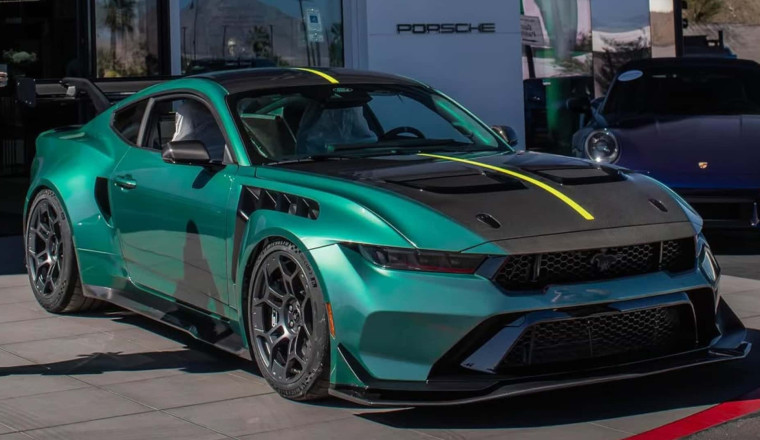 Hero Mustang GTD Owner Has His Car Delivered To A Porsche Dealer 