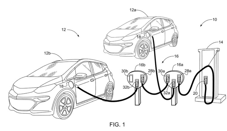 GM Patents A 'Daisy Chain' Charger To Juice Up Multiple EVs At Once