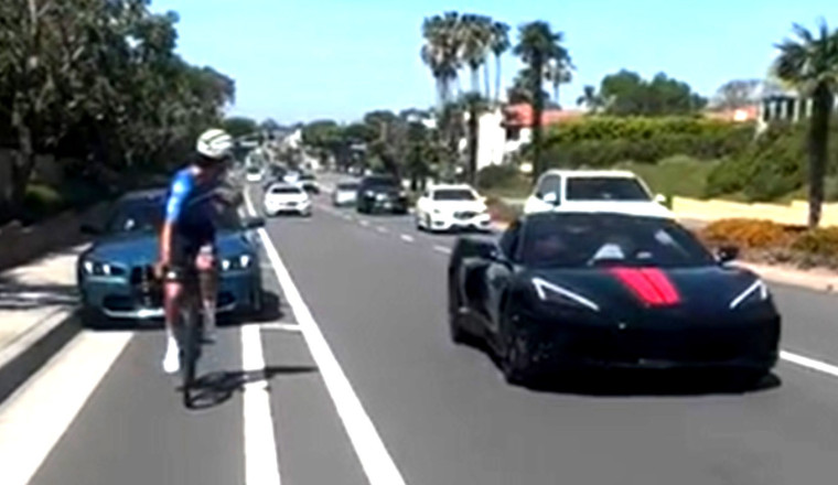 Cyclists, A BMW, A Corvette, And A Bottle Turned A California Bike Lane Into A Mess Nobody Walks Away From Clean