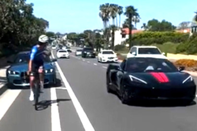 Cyclists, A BMW, A Corvette, And A Bottle Turned A California Bike Lane Into A Mess Nobody Walks Away From Clean