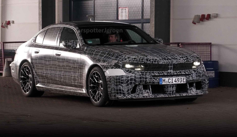 New BMW M5 Spotted Hiding Radical Facelift During Track Test
