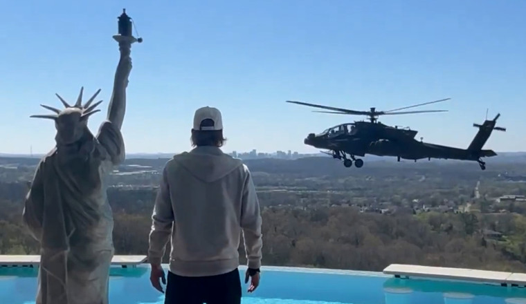 Apache Helicopters Flew Over Kid Rock's House After No Kings Protest And Pete Hegseth Says 'Carry On'