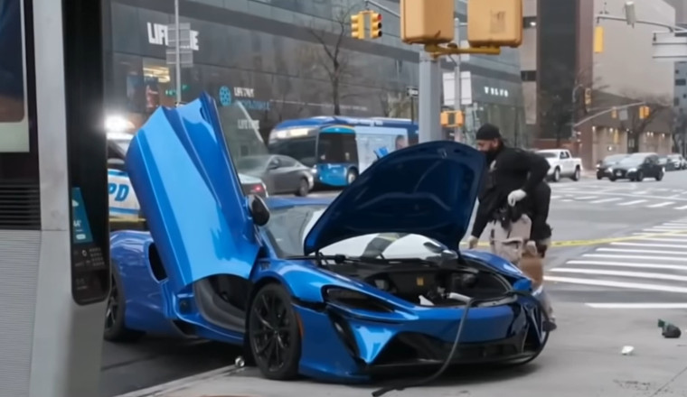McLaren Artura And Luxury SUVs Smashed In Thwarted NYC Parking Garage Heist