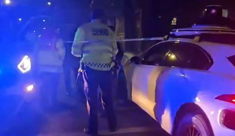 Moment 'driverless' Waymo car being tested in London careers into a taped-off crime scene - but the firm insists it was HUMAN error