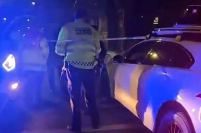 Moment 'driverless' Waymo car being tested in London careers into a taped-off crime scene - but the firm insists it was HUMAN error