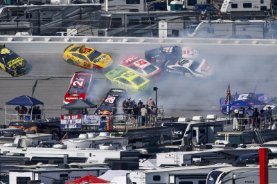 Watch The Talladega Big One Replay In Slow Motion