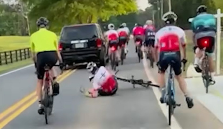 Driver Says Cyclists Took His Lane, Then His Honda Pilot Hit Two Of Them