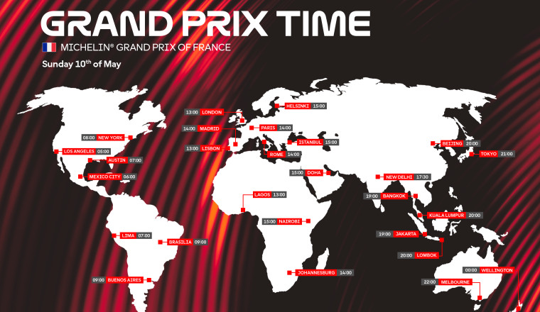 TIME SCHEDULE: Le Mans brings the action for the French GP