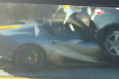 A $2.5 Million Ferrari Met A Mercedes Bumper, Guess Who Folded First