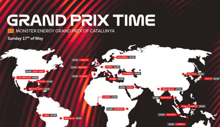 TIME SCHEDULE: Monster Energy Grand Prix of Catalunya