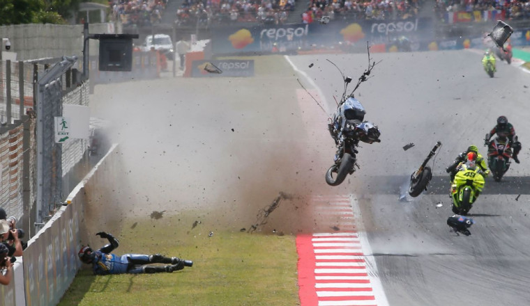 MotoGP's Márquez, Zarco crash, sent to hospital