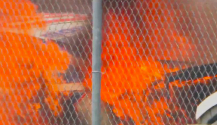 Ryan Preece catches fire in big NASCAR All-Star crash (Video)