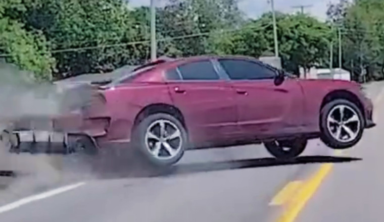 A 3-Year-Old Climbed Out Of This Flipped Charger After His Mom Ran From Cops