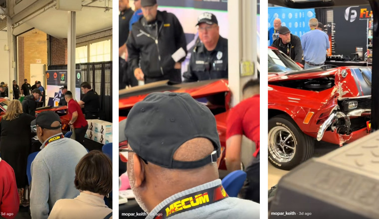 A Pole Just Saved Everyone From A Runaway Mustang At Mecum’s Indy Auction
