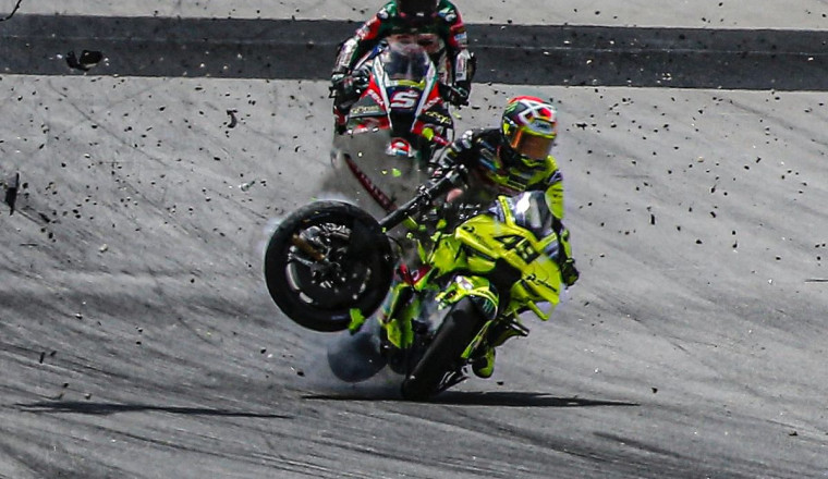 GP winner Di Giannantonio pulls out of test in crash aftermath