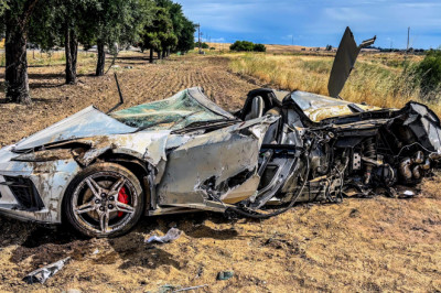 This C8 Corvette Didn’t Survive Its Crash, Its Driver Did