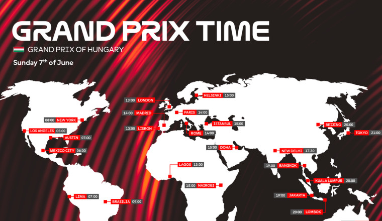TIME SCHEDULE: Grand Prix of Hungary
