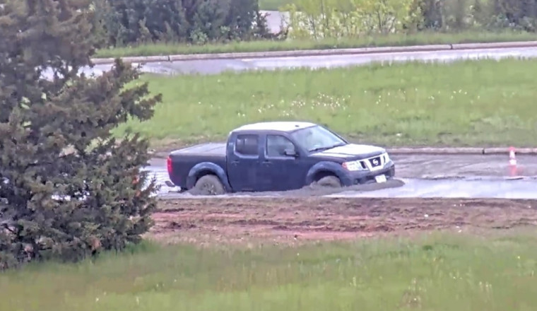 Someone Moved a Road Closed Sign and Drove Into Wet Concrete. The Wisconsin DOT Got It All on Camera.